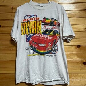 Vintage 1998 Skittles Ernie Irvan NASCAR T-shirt All Over Print Size XL